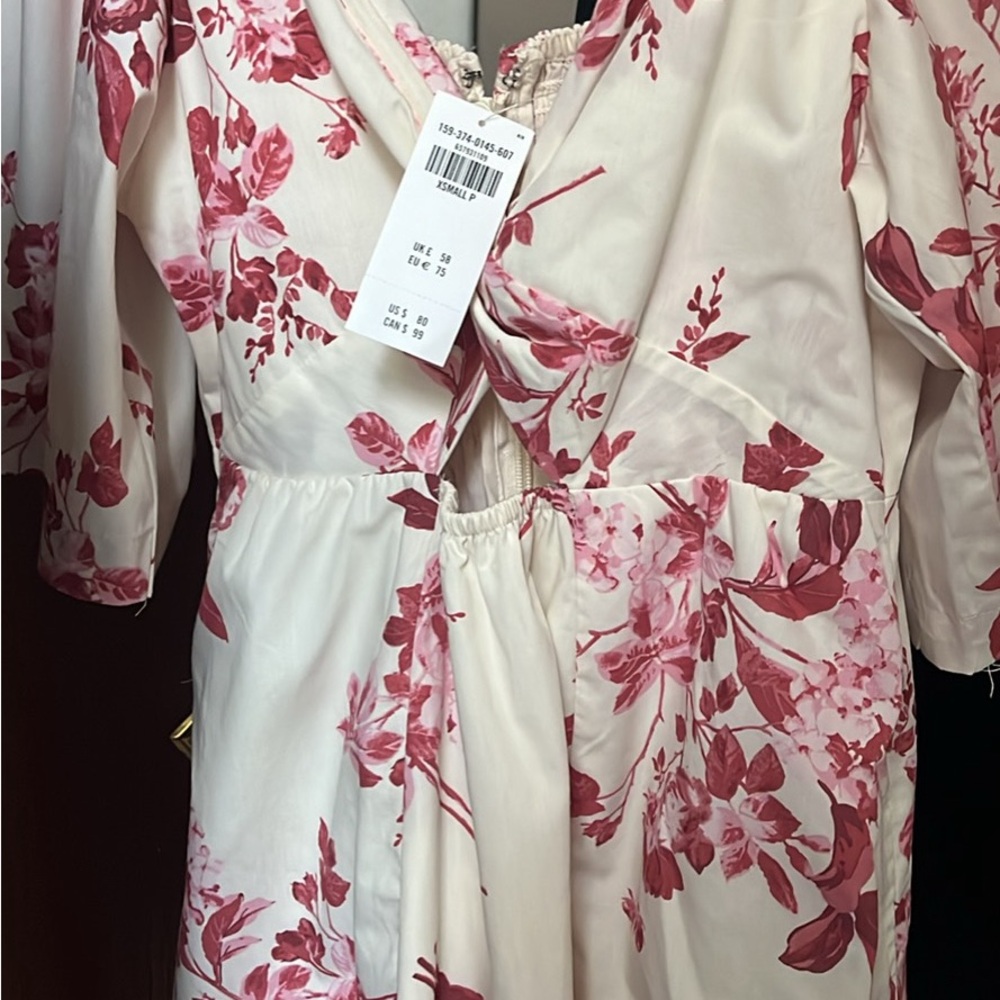 Abercrombie and Fitch Poplin floral dress. NWT. MSRP $80. SIZE: XSP